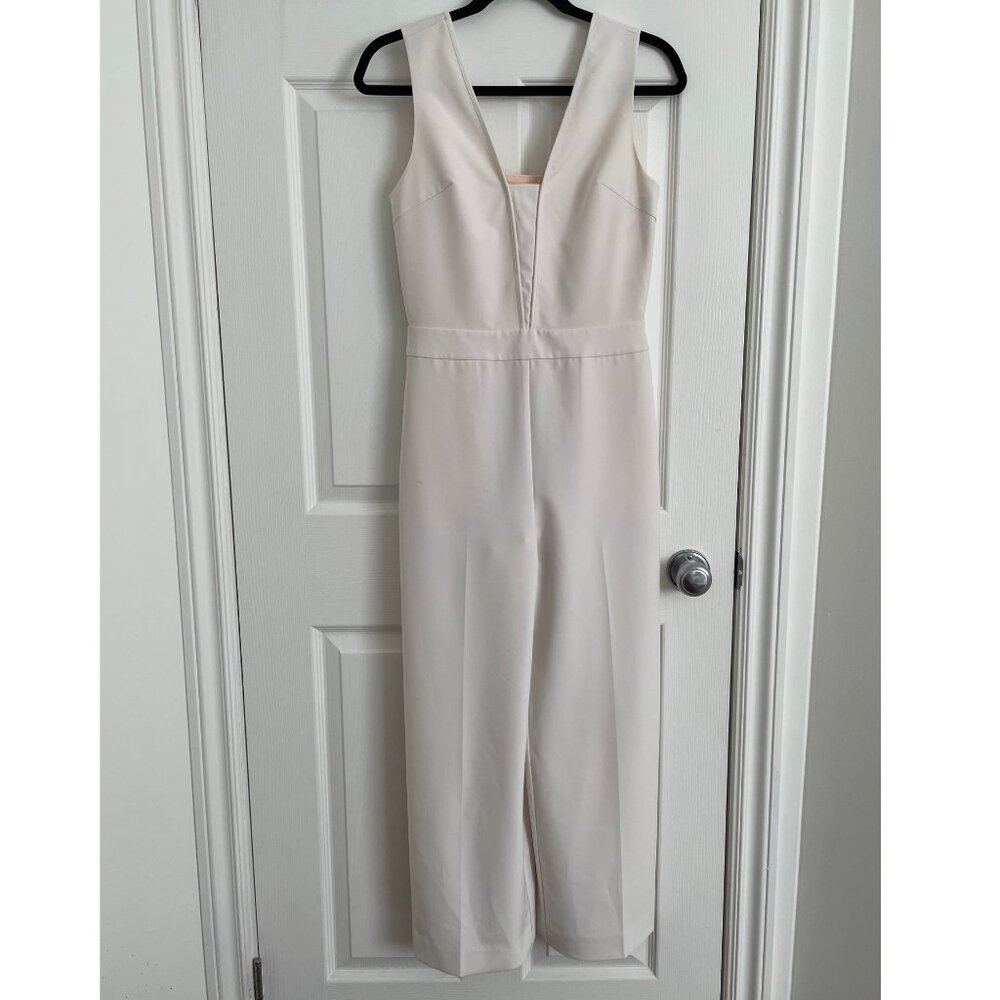 REISS Wide Leg Cream Jumpsuit Size 4